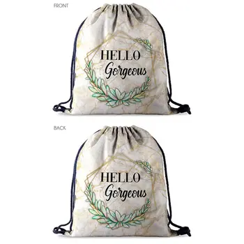 

Drawstring Bag Library Swimming Gym Backpack Unisex Travel Sports Daypack