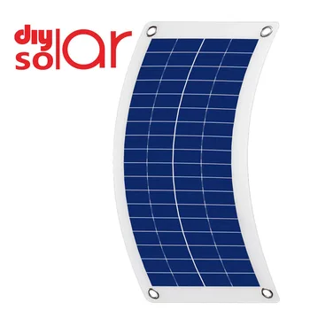 

Portable Semi-flexible 12V Solar Panel Power Bank Board External Battery Charging Solar Cell Board Crocodile Clips Car charger