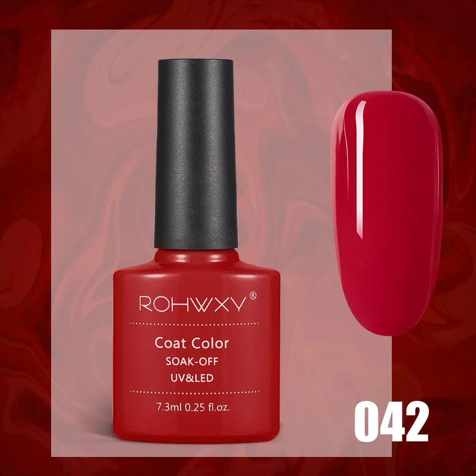 ROHWXY 7,3 мл Гель-лак для ногтей УФ светодиодный лак для ногтей все для маникюра Гель-лак впитывающийся Гибридный Гель-лак для самостоятельного дизайна - Цвет: 42
