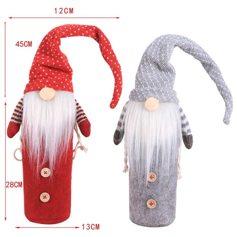 Рождественские аксессуары набор крышка бутылки вина кукла Санта семейный ужин Декор