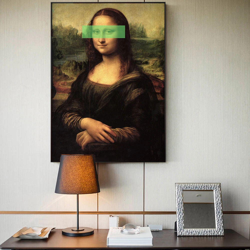 Leonardo da Vinci-Mona Lisa Холст репродукции картин Обложка глаза поп настенное искусство холст картины для украшения гостиной
