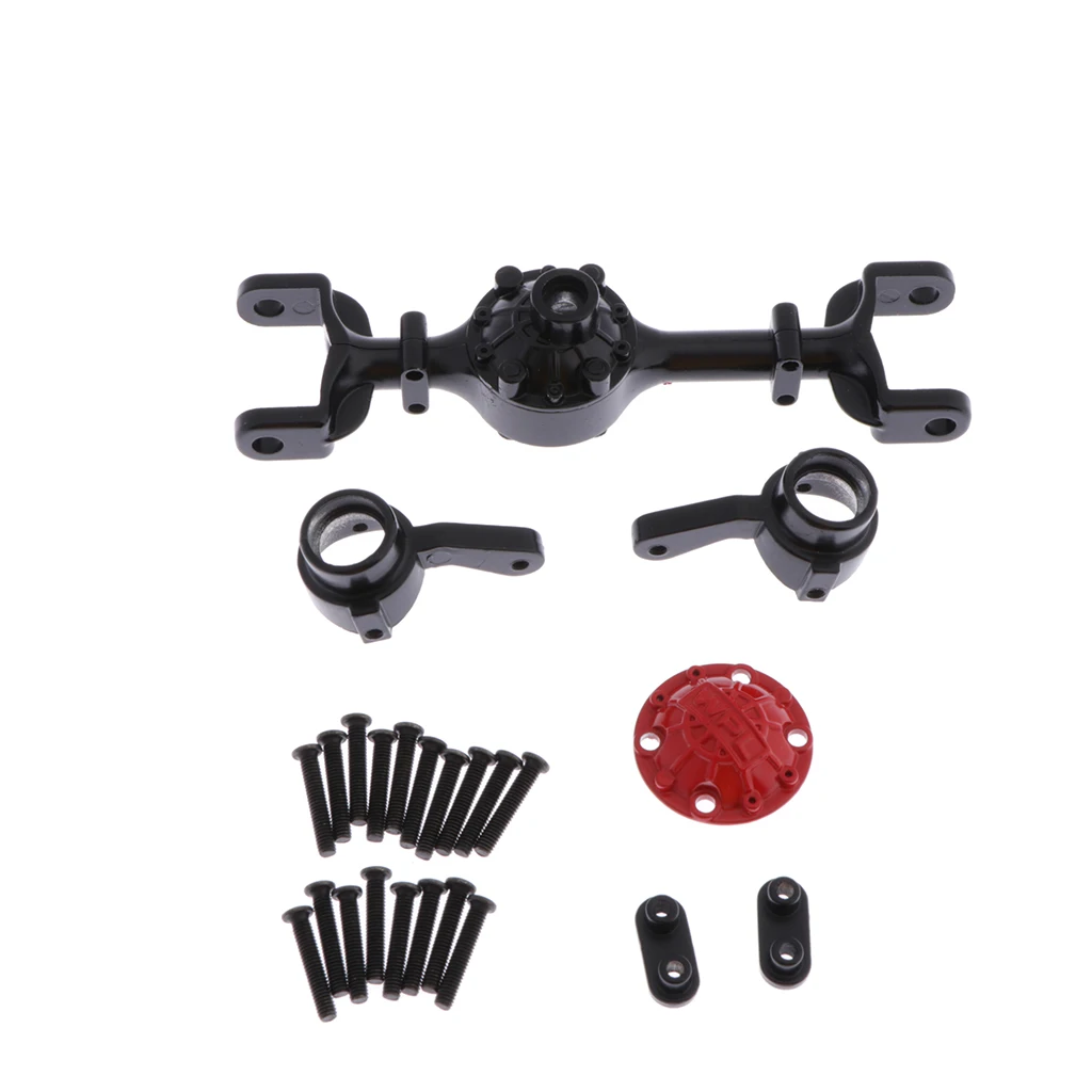 RC Hobby Truck Accessories Front Axle Housing Assembly Kit with 2x Steering Knuckle for WPL, JJRC 1:16 Military Truck