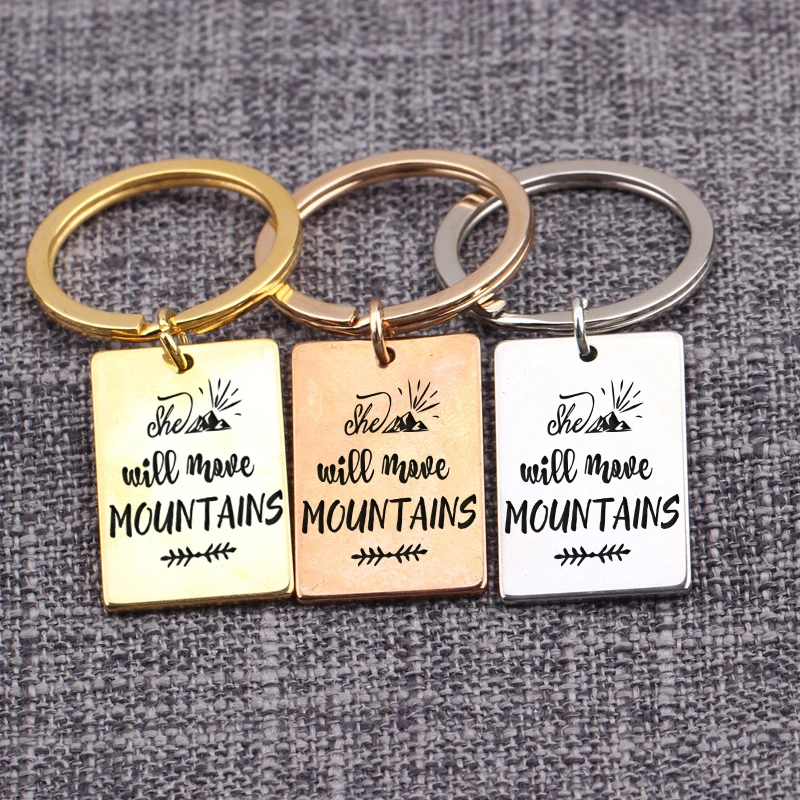 Pendants Will Meet Mountain Jewelry Keychain Charms Stamped Texts Inspire Friends Own Gifts Car Tag Keyrings Present | Украшения и