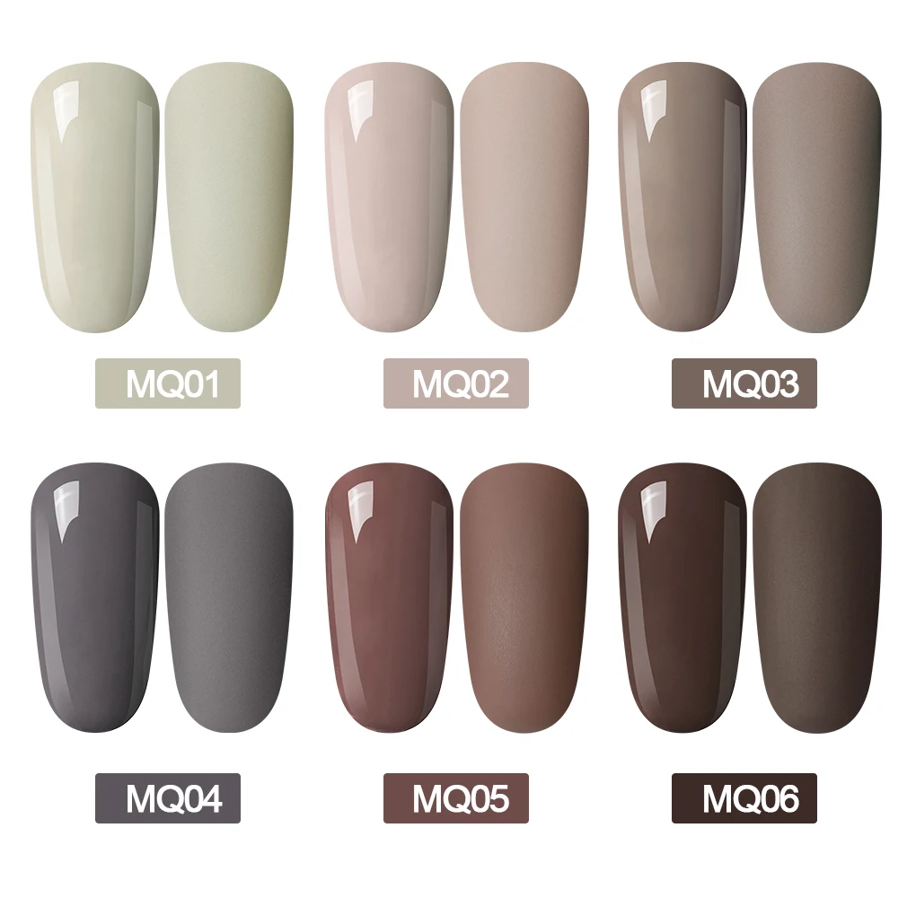 Lagunamoon 8ml Camel Brick Red Color Gel Nail Polish Matt Top Needed Semi Permanent UV LED Enamel Lacquer Hybrid Varnish GelLak