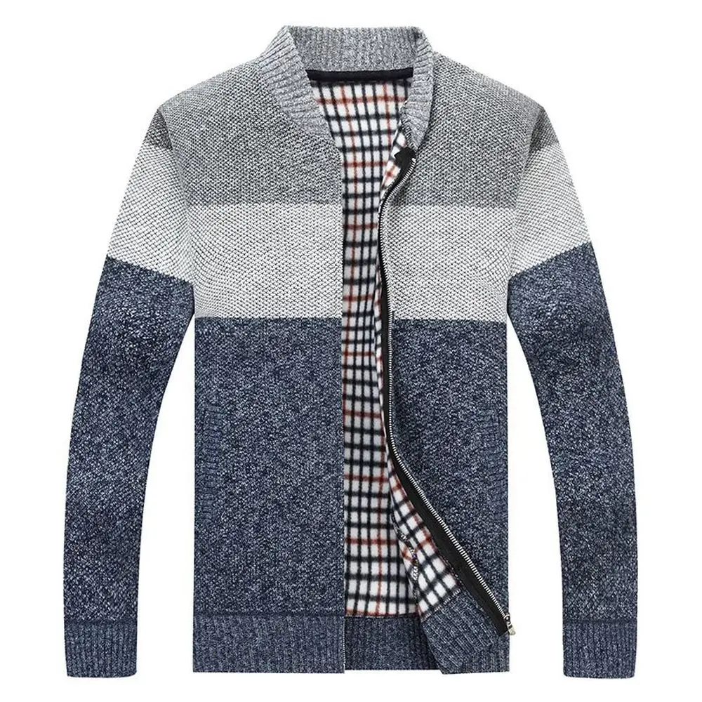 Men's Sweater Coat Autumn Casual Stand Collar Zipper Mens Warm Sweaters Slim Fit Standard Coat Men M-3XL Red Blue MWK003 Men's Sweater Coat Autumn Casual Stand Collar Zipper Mens Warm Sweaters Slim Fit Standard Coat Men M-3XL Red Blue MWK003