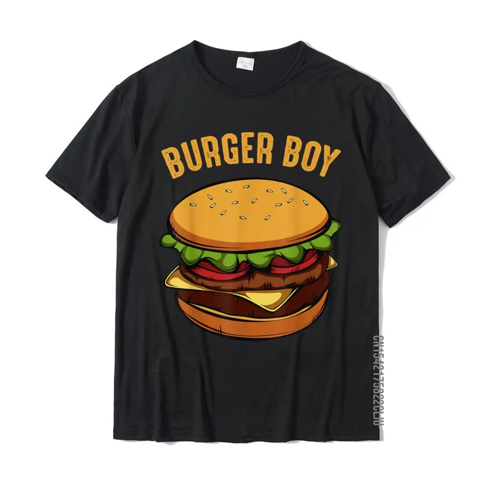 Tops T Shirt Casual Tee-Shirts Father Day Latest Summer Short Sleeve All Cotton Round Neck Youth Tshirts Summer Hamburger Cheeseburger Burger Boy Funny Fast Food Lover T-Shirt__24363 black