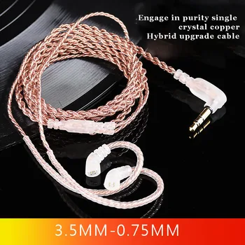 

3.5mm - 0.78mm High-purity single crystal copper wired headset cable double pin earphone noise cancelling earphone wire