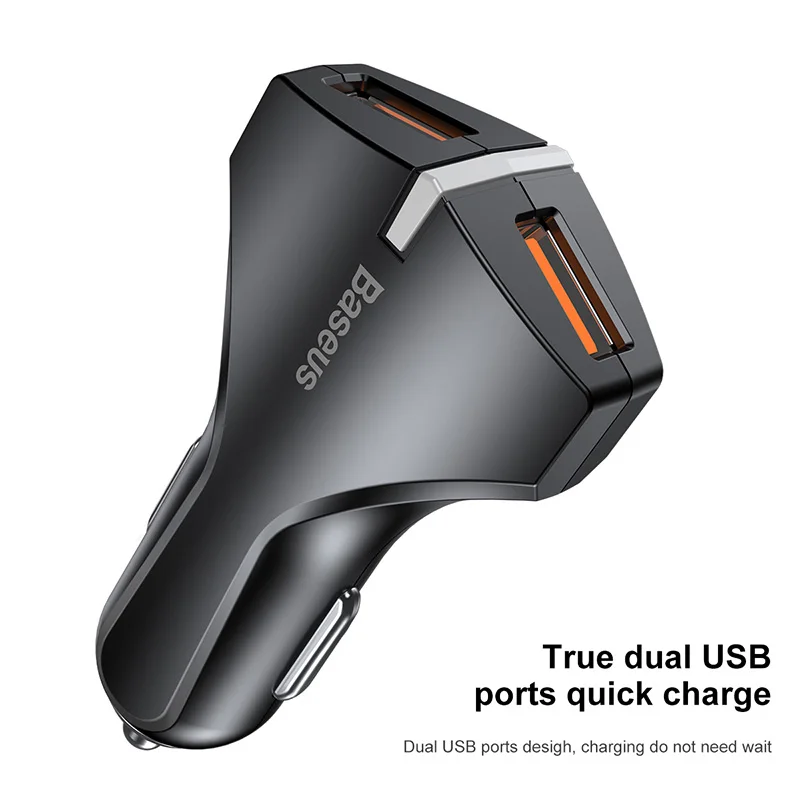 Baseus Quick Charge 3.0 Dual USB Car Charger 5V3A QC QC3.0 Turbo Fast Car Charging Mobile Phone Charger For iPhone X Xiaomi mi 9
Baseus Quick Charge 3.0 Dual USB Car Charger 5V3A QC QC3.0 Turbo Fast Car Charging Mobile Phone Charger For iPhone X Xiaomi mi 9