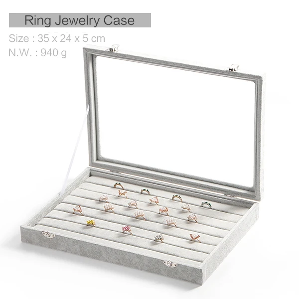 Ring Case Штабелируемый чехол для ювелирных изделий чехол для хранения ювелирных изделий упаковка серьги дисплей ожерелье держатель подарочные коробки для ювелирных украшений кольцо Органайзер - Цвет: Ring Case