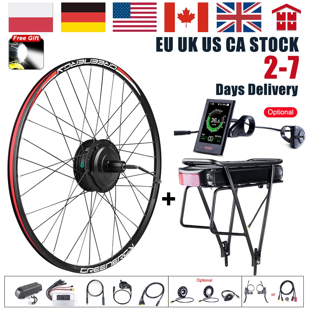 Bafang Electric Bike Conversion Kit 48v 500w 20 29inch Ebike Rear Bicycle Hub Motor Wheel With 15ah Rear Rack Bicycle Battery Electric Bicycle Motor Aliexpress