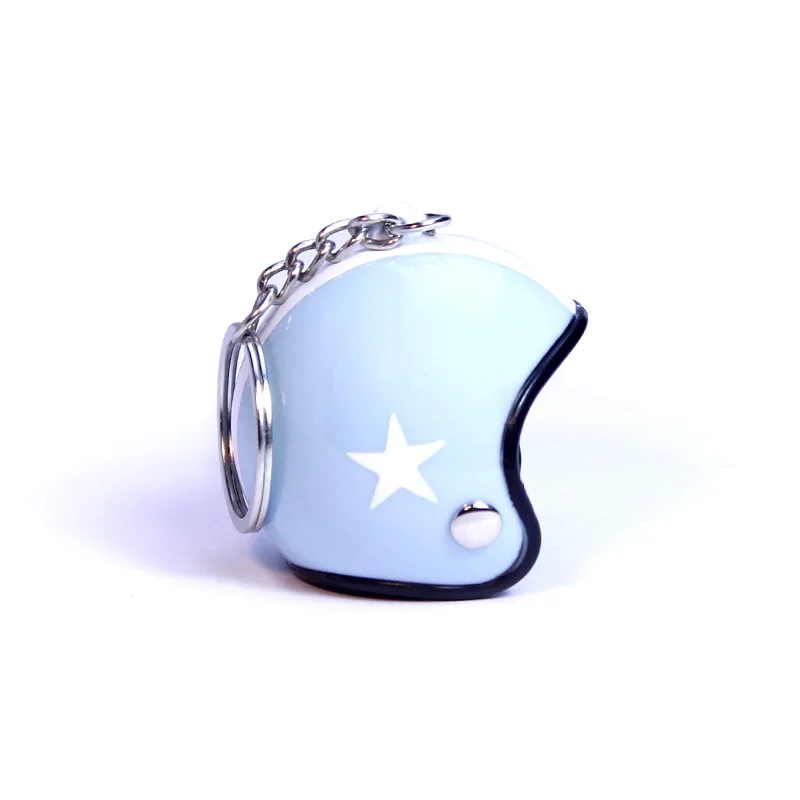 Creative Motorcycle Safety Helmet Keychain Car Superhero Cartoon Key Ring Gift Jewelry