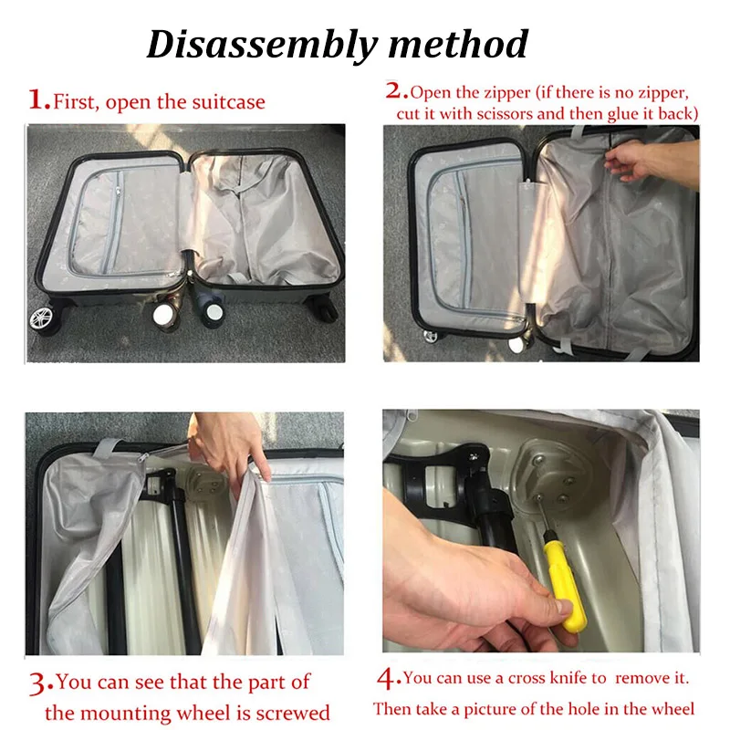 Replacement Luggage Wheels Repair 14-30inch Luggage Accessories Casters Spinner Wheels Replacement Wheels for Suitcases  Casters