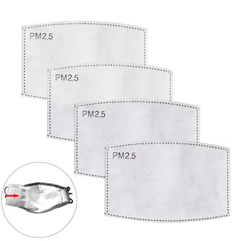 

10/20/30/50 PCS 5 Layers PM2.5 Filter Paper Mouth Mask Activated Carbon Filter Insert Anti Haze Mouth Mask for Adult Children