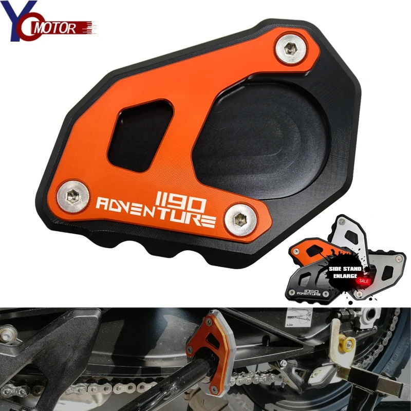 

CNC Aluminum Accessories FOR KTM 1190 Adventure 1190ADV Motorcycle Side Kickstand Stand Extension Plate Side Stand Enlarge