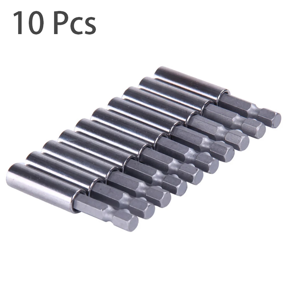 

10pcs/set 60mm Length Electric Power Magnetic Screwdriver Nut Driver Set Impact 1/4" Hex Shank Metric Wrench Socket Bit 63.5mm