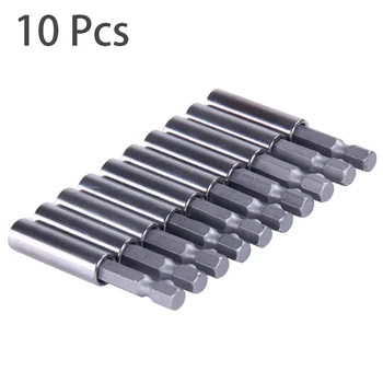 

10pcs/set 60mm Magnetic Screwdriver Nut Driver Set Length Electric Power Impact 1/4" Hex Shank Metric Wrench Socket Bit 63.5mm