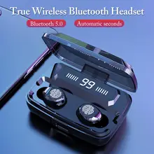 Беспроводные наушники Bluetooth V5.0 F9 TWS, беспроводные Bluetooth наушники, светодиодный дисплей, 2000 мАч, внешний аккумулятор, гарнитура с микрофоном