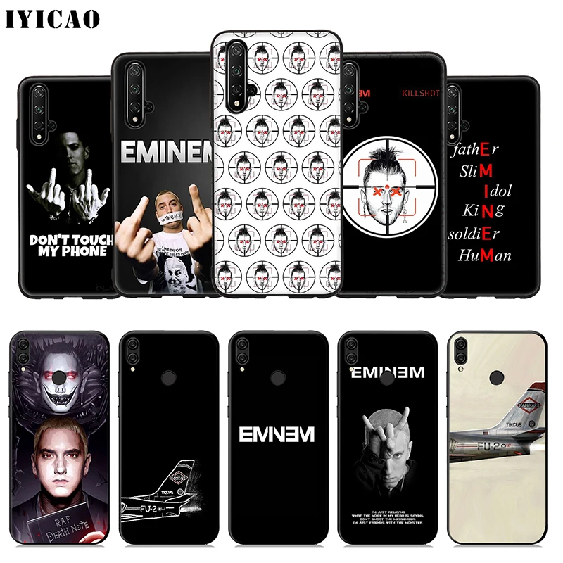 IYICAO Eminem 8 Mile Rap God Soft Case for Huawei Honor 20 10 9X 9 8X 8C 7X 7A 6A Lite Pro View Note Phone Cover |
