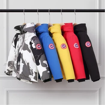 

New Children's down Jacket Winter Mid-Length Winter Jacket Hooded Boys and Girls Thickened Middle and Large Children