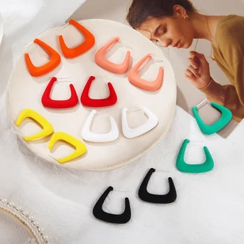 

Match-Right 2020 New Arrival Fashion Dangle Drop Korean Earrings For Women Geometric Earring Wedding Simple Jewelry SP1009