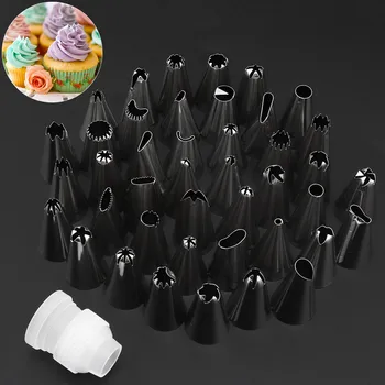

44pcs/set Stainless Steel Nozzle Decorated Mouth with Pastry Packs and Converters for Cakes Cookies Chocolate DIY Tools