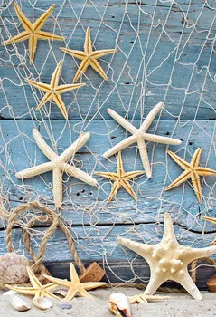 

Starfish wood-board backdrop backgrounds fabric baby birthday photo backdrops for photographer studio drops photophone lv-427