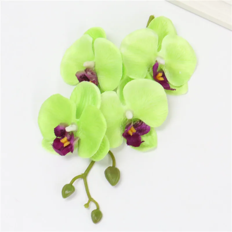 Модный искусственный цветок Cymbidium, Шелковая бабочка, Орхидея, шелк, цветочный букет, фаленопсис, 3D украшение для свадьбы, дома, Рождества - Цвет: B 3