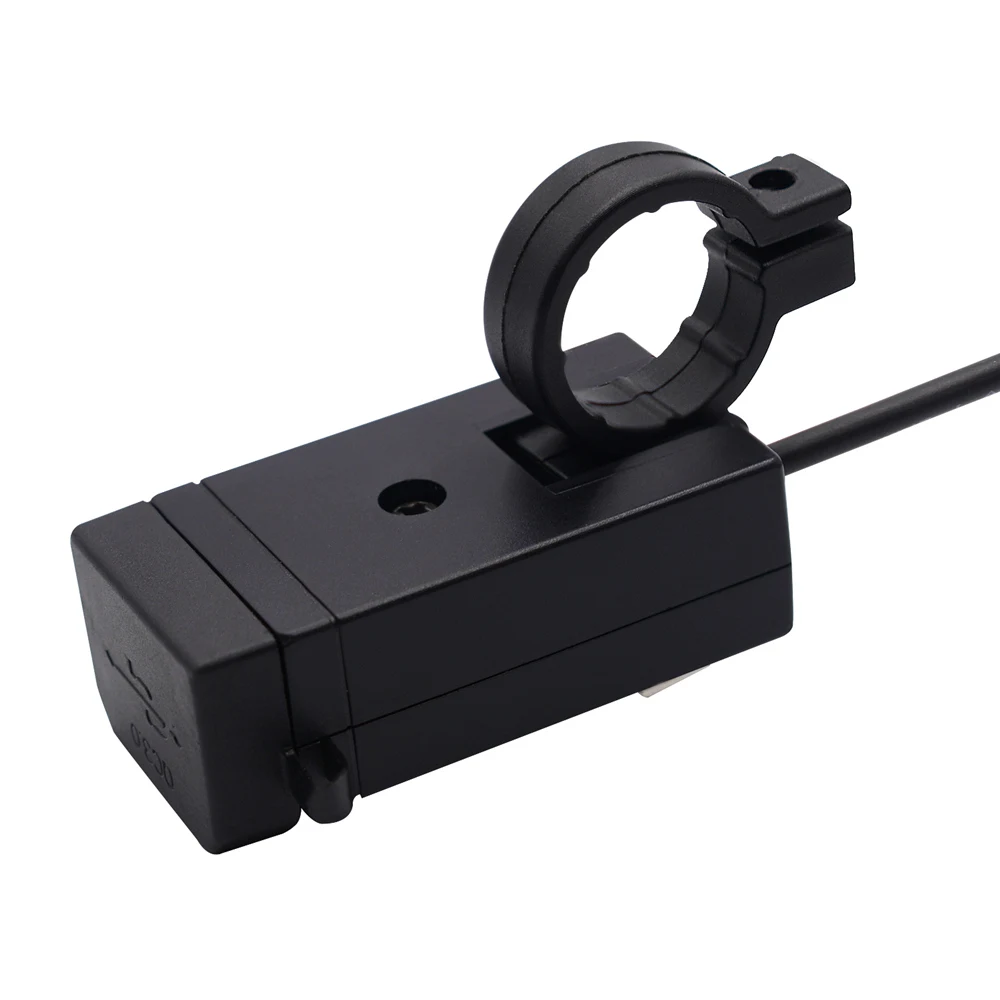 Водонепроницаемый QC 3,0 мотоцикл двойной USB зарядное устройство разворачивается ВКЛ-ВЫКЛ для ATV, зарядка велосипед снегоход аксессуары