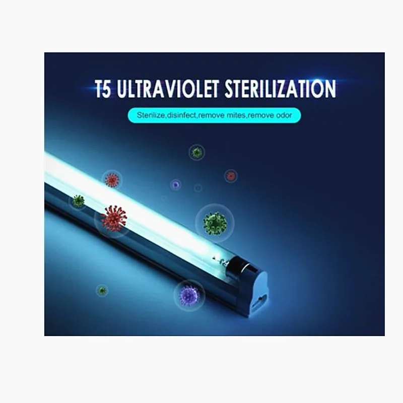 

T5 Lamp UV sterilization lamp Quartz UV germicidal lamp 8W UV tube fixture UV sterilizer For Hospital office Home School