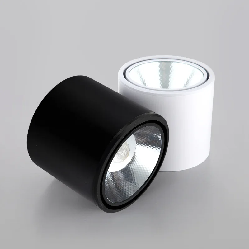 

Open-mounted LED Downlight Hole-Opening Adjustable Angle 5w10w20w Tile Shop Cob Ceiling Spotlight Ceiling Light Lamps