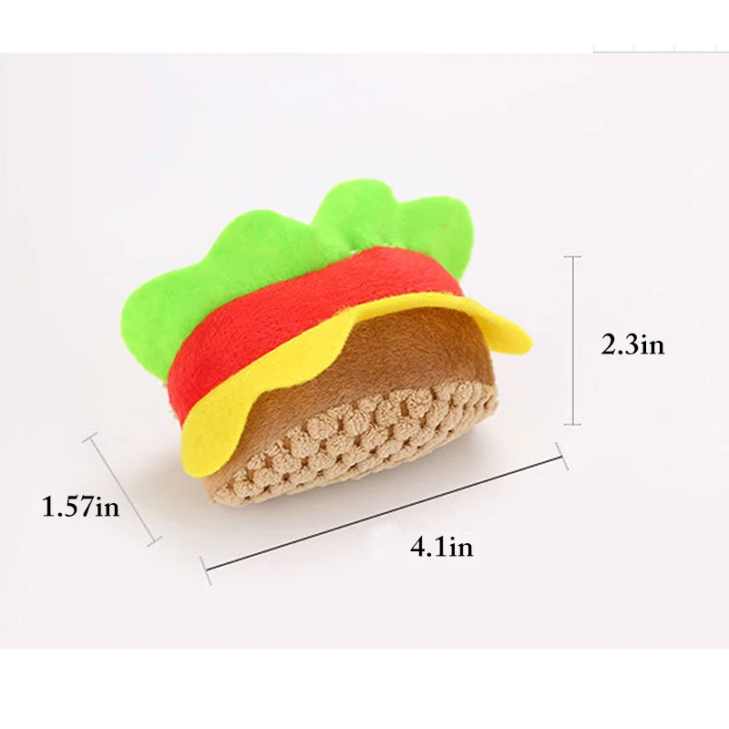 2 шт. имитация гамбургера игрушка для кошек Реалистичная плюшевая домашних