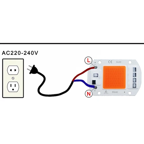 LED 성장 COB 조명 칩, 풀 스펙트럼 AC 220V 10W 20W 30W 50W, 성장 꽃 묘목 성장 식물 조명용 드라이버 필요 없음 2