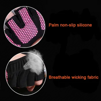 

1 Pair Anti-slip Workout Gloves Palms Protector Dumbbell Grips Pads Weight Lifting Gloves Women Fitness Gloves