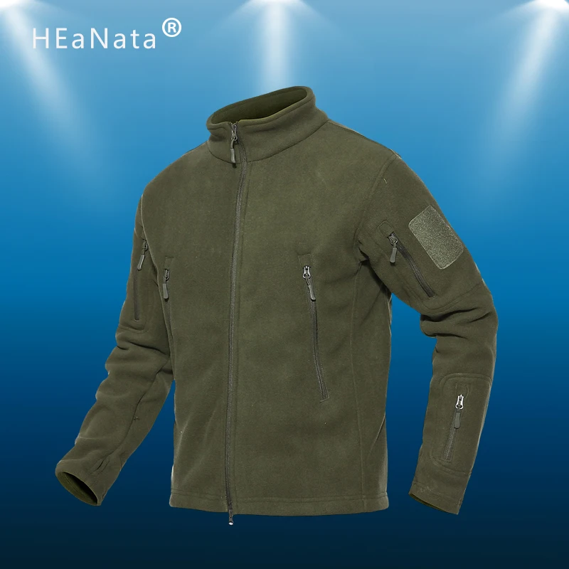 Fashion Winter Training Sports Jacket Men Stand Collar Thicken Warm Patchwork Multi Pockets Fleece Mens Running Gym Coats |
