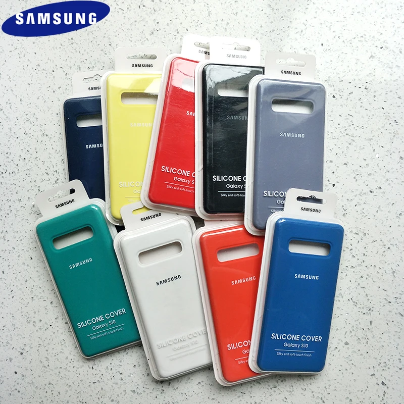 

Original Samsung S10/S10+/S10E Liquid Silicone Case Silky Soft Phone Cover For Galaxy S10 Plus Lite SM-G9730 9750 With Packages