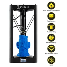 Impressão silenciosa da grande impressão da impressora 3d do controle remoto qq-s-pro de wifi do nivelamento automático com plataforma de vidro da treliça do tela sensível ao toque