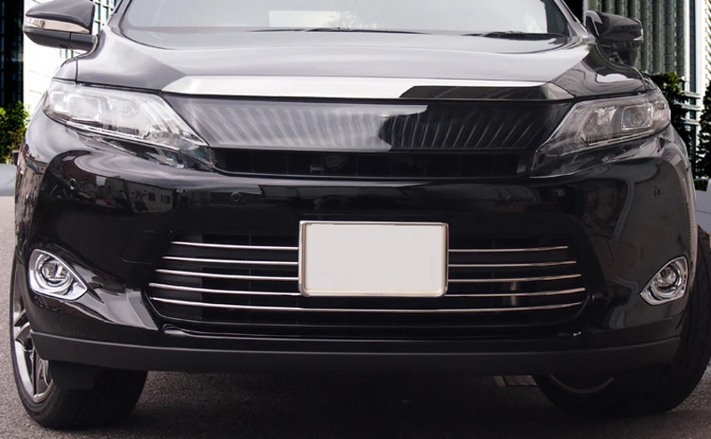 2013- для Toyota Harrier XU60 Нержавеющая сталь Передняя Нижняя решетка декоративная крышка отделка автомобильные аксессуары 6 шт