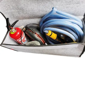 

Fashion Large Capacity Storage Box Multi-Purpose Cotton Tidying Trunk Lnstrument Holder With Cover Handle for Home, Car