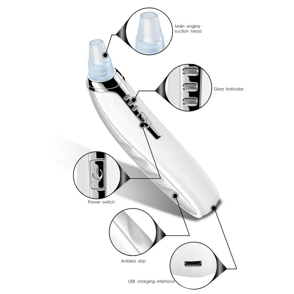 Vacuum Blackhead Acne Cleaner Pore Remover Electric Skin Facial Cleanser Care Acne Suction Facial Cleaning Tool 1 Vacuum Blackhead Acne Cleaner Pore Remover Electric Skin Facial Cleanser Care Acne Suction Facial Cleaning Tool 2