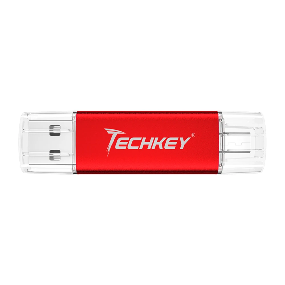 Флэшка OTG Cle Usb флешка 4 ГБ 8 ГБ 16 ГБ 32 ГБ 64 ГБ полная емкость Usb флеш-накопитель флешка usb карта памяти подарок смартфон - Цвет: red