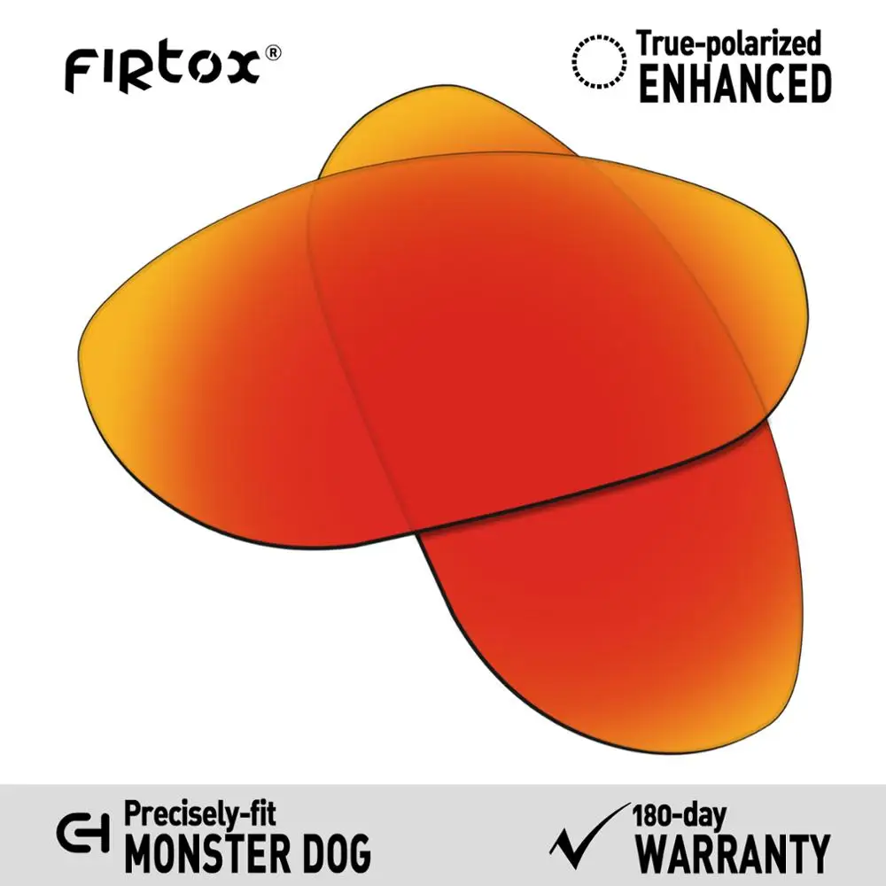 Red-Polarized Firtox настоящие поляризованные Сменные рассеиватели UV400 для солнцезащитных очков-солнцезащитных очков с изображением собаки-монстра Окли(Только Совместимые линзы)-несколько цветов - Цвет линз: Red-Polarized