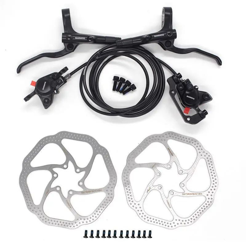 MT200 And HS1 160X2 Shimano BR MT200 M315 Тормоз MTB велосипед MTB Гидравлический тормоз в сборе 750 мм/1550 мм и RT56 поворотный цилиндр 1600 мм - Цвет: MT200 And HS1 160X2