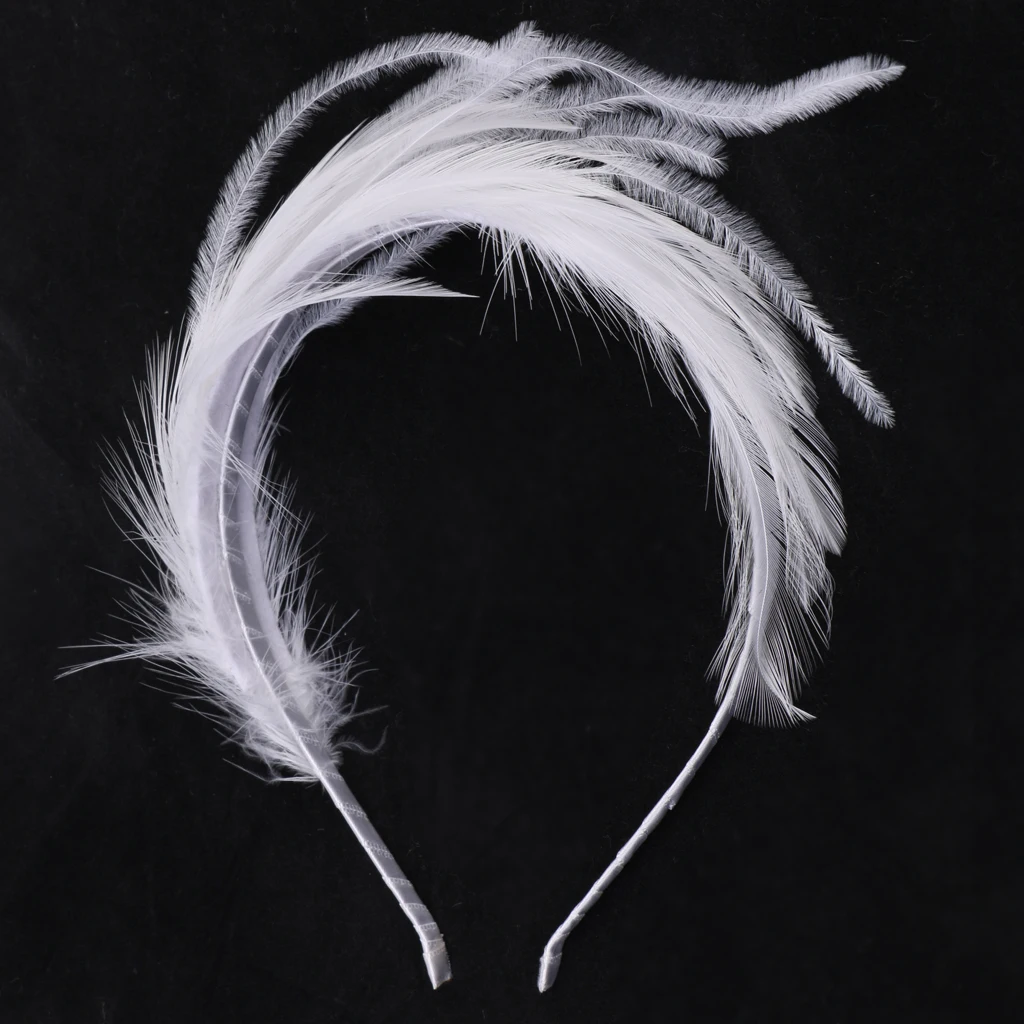 Headwear Hair Accessories Fascinator White  Headband For Girls