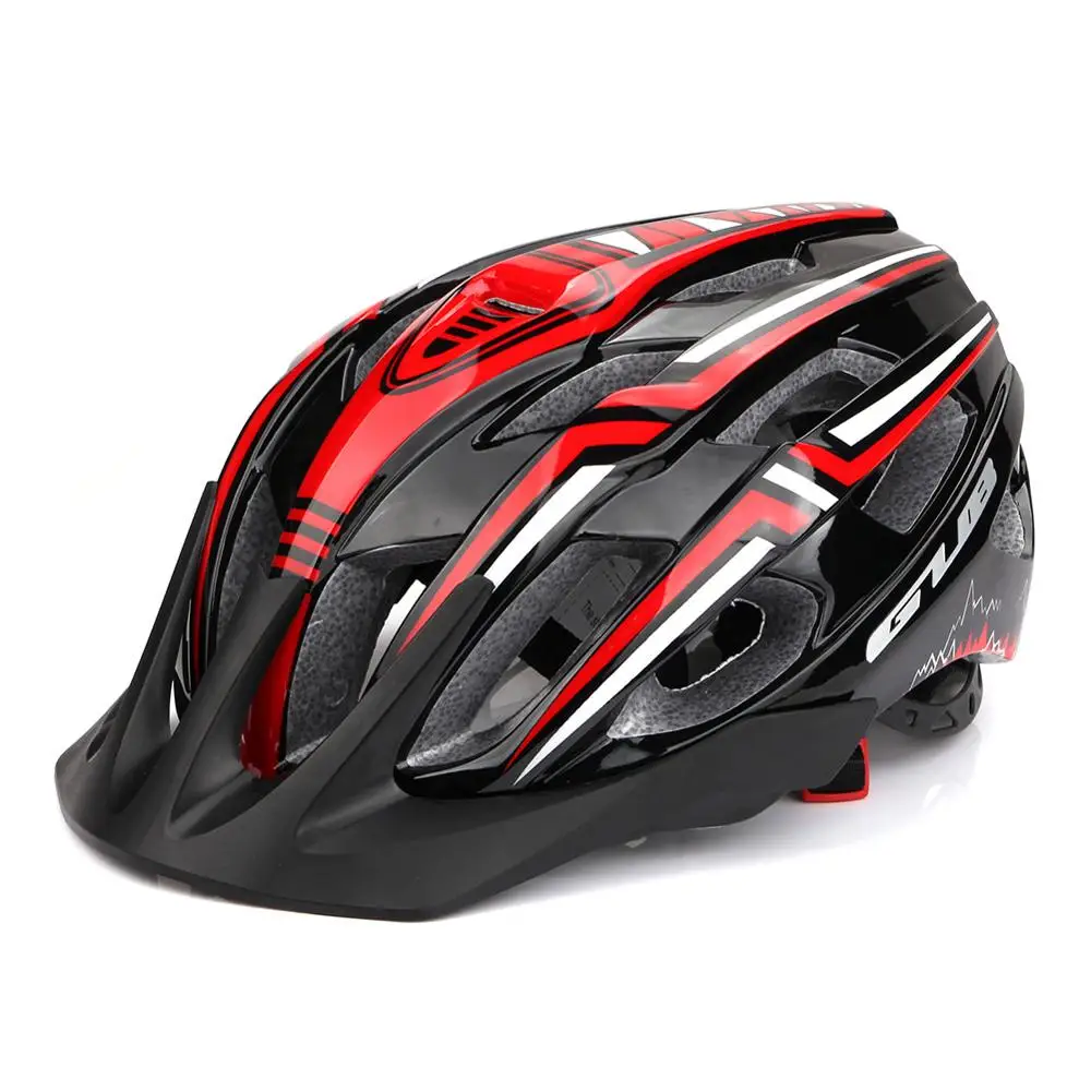 Велосипедный шлем в форме, велосипедный шлем, дорога Горный шлемы безопасности Кепки с зарядка через usb фонарь - Цвет: Черный