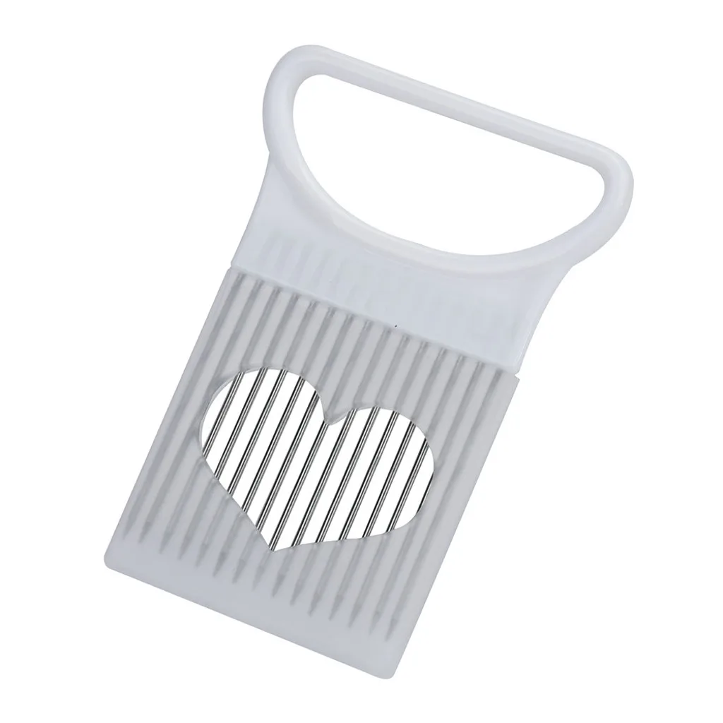 1PC White New Good Helper Kitchen tools Slicing Cutter Safe Fork Cozinha Cocina Utensilios Tomato Onion Slicer Cutting Aid Holder - Цвет: 1PC White