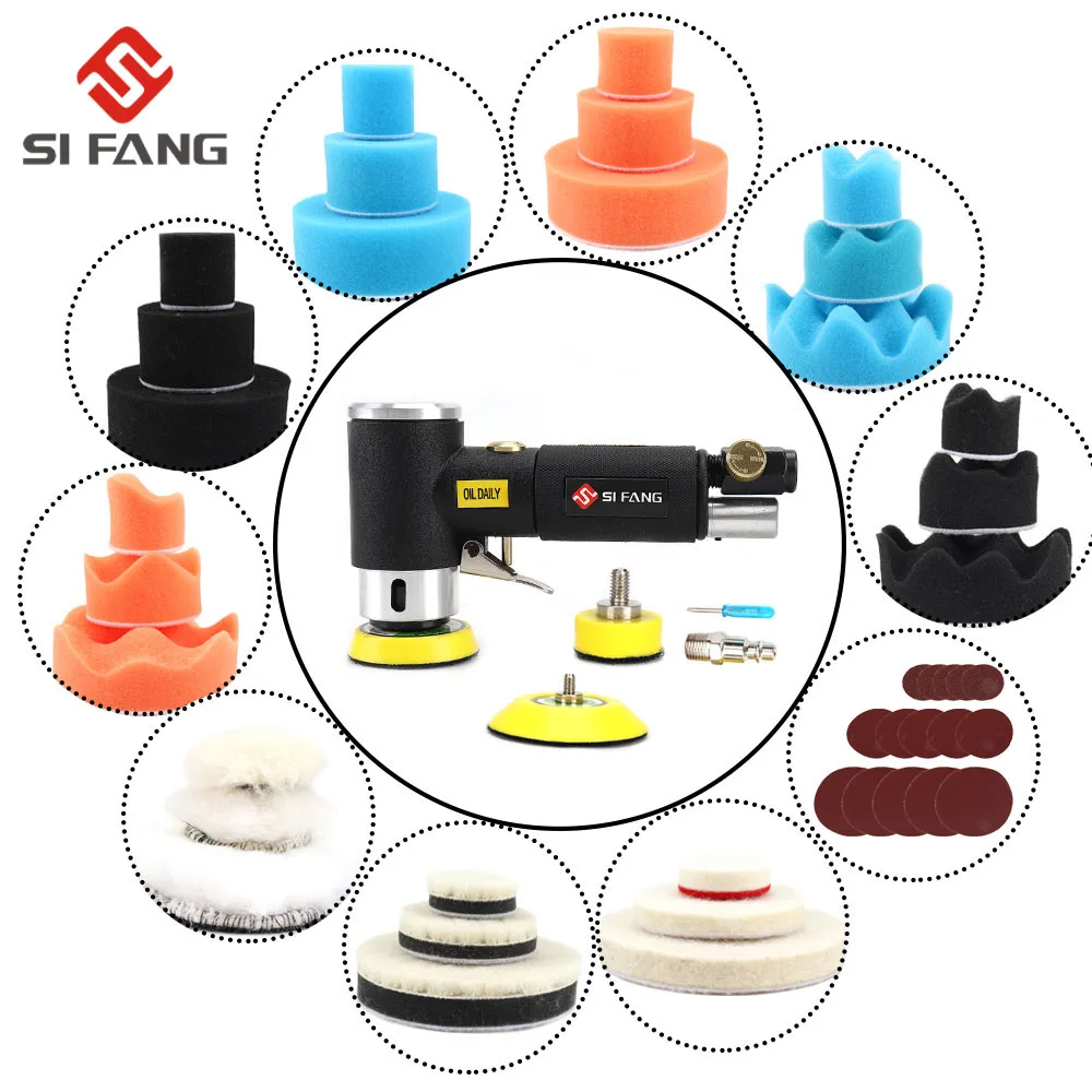 New Orbit Air Sander Mini Pneumatic  1"/2"/3"  Grinding Machine set for Car Polishing High Speed Air Powered  Polisher air tool battery paint sprayer