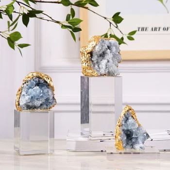

Luxurious Natural Agate Stone Home Decor Accessories Figurine Ornament Office Crystal Living Room Decorative Statues Gift