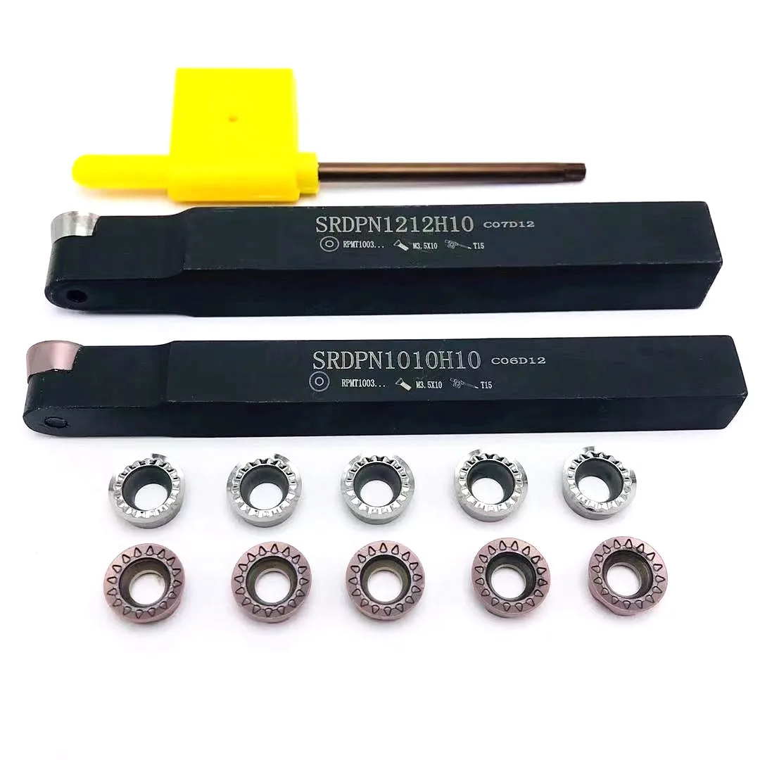 

SRDPN1010H10 SRDPN1212H10 turning tool holder boring bar CNC external tool holder RPGT10T3 RPMT10T3MO R5 turning tool holder