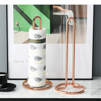 

Stainless Steel Kitchen Roll Paper Towel Holder Bathroom Tissue Stand Dining Table Vertical Napkins Rack Kitchen Storage Shelf