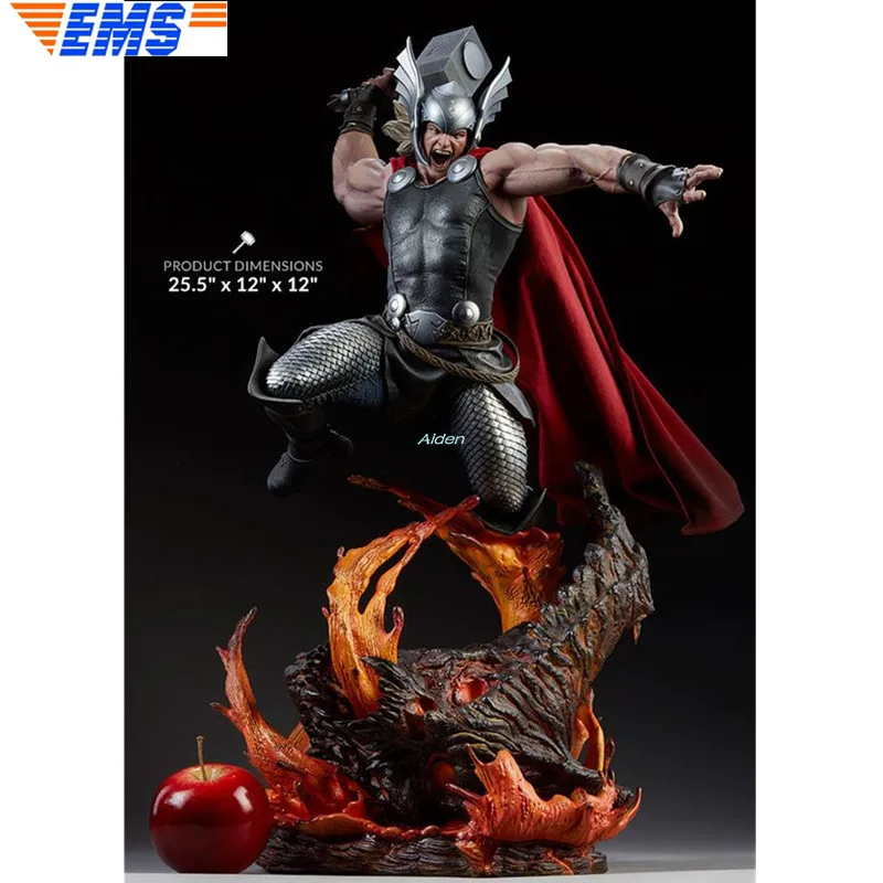 

26" SS 300673 Statue The Avengers Bust Superhero Full-Length Portrait Thor Mjolnir Resin Action Collectible Model Toy BOX Z2389